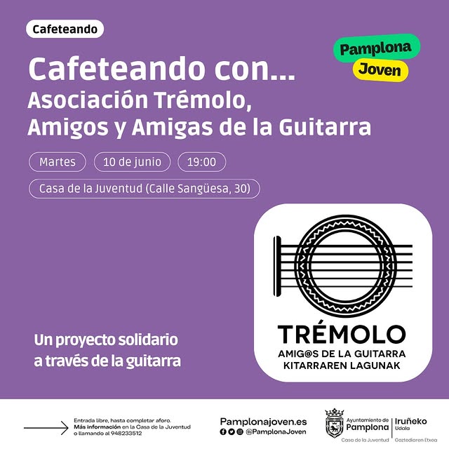 Cafeteando – Asociación Trémolo, Amigos y Amigas de la Guitarra – Casa de la Juventud